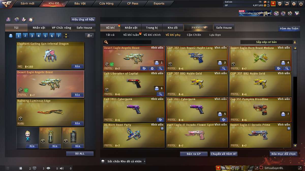 shop acc cf uy tin gia re